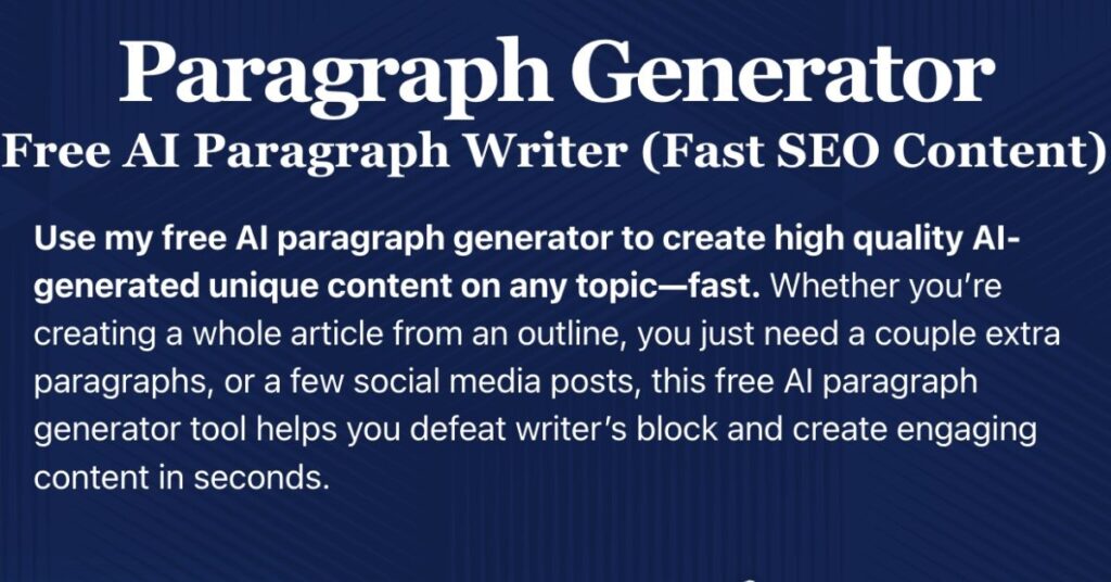 ai paragraph generator