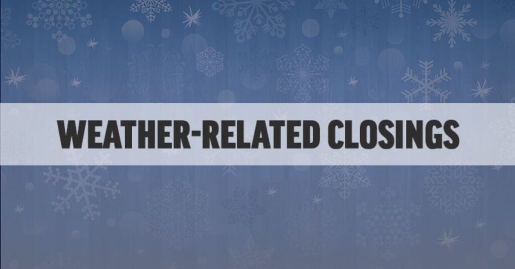 weather related event closings