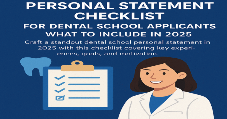 Personal Statement Checklist for Dental School Applicants: What to ...
