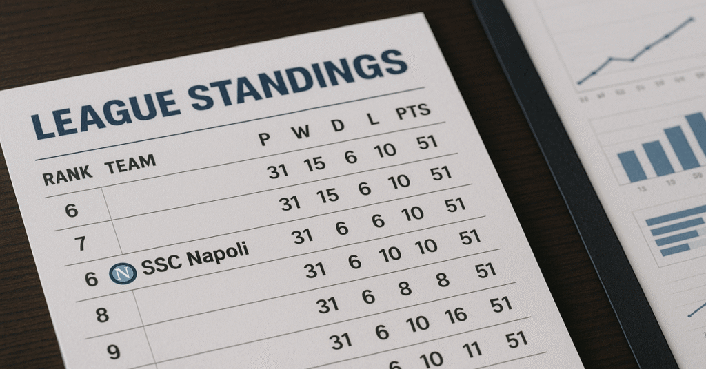 SSC Napoli Standings