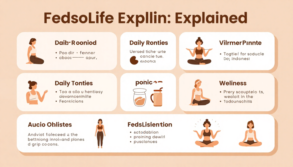 FedsoLife wellness and lifestyle platform concept showing health, finance, and productivity integration