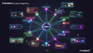 Findutbes dashboard showing personalized video recommendations and AI content creation tools