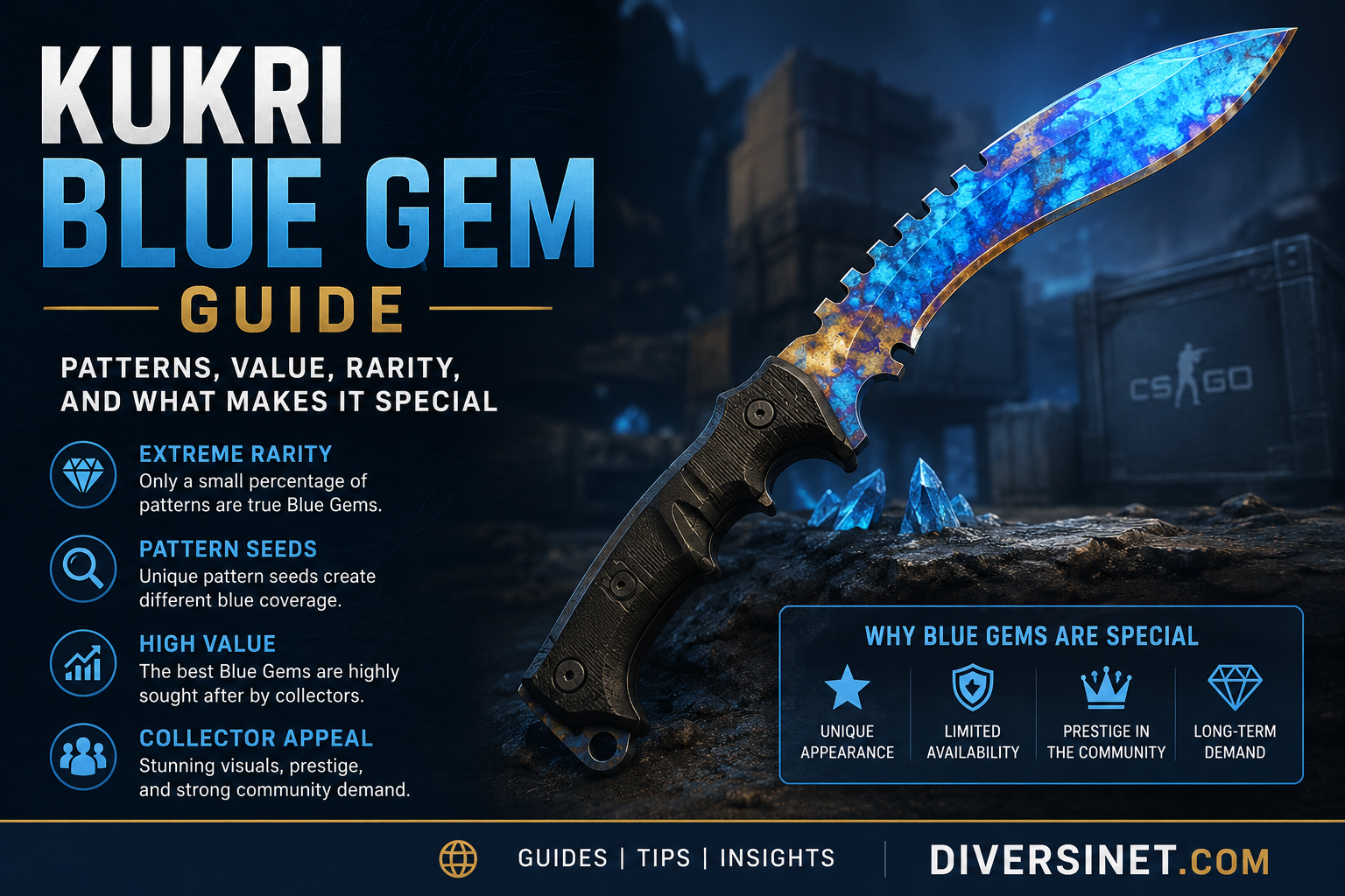Kukri Blue Gem