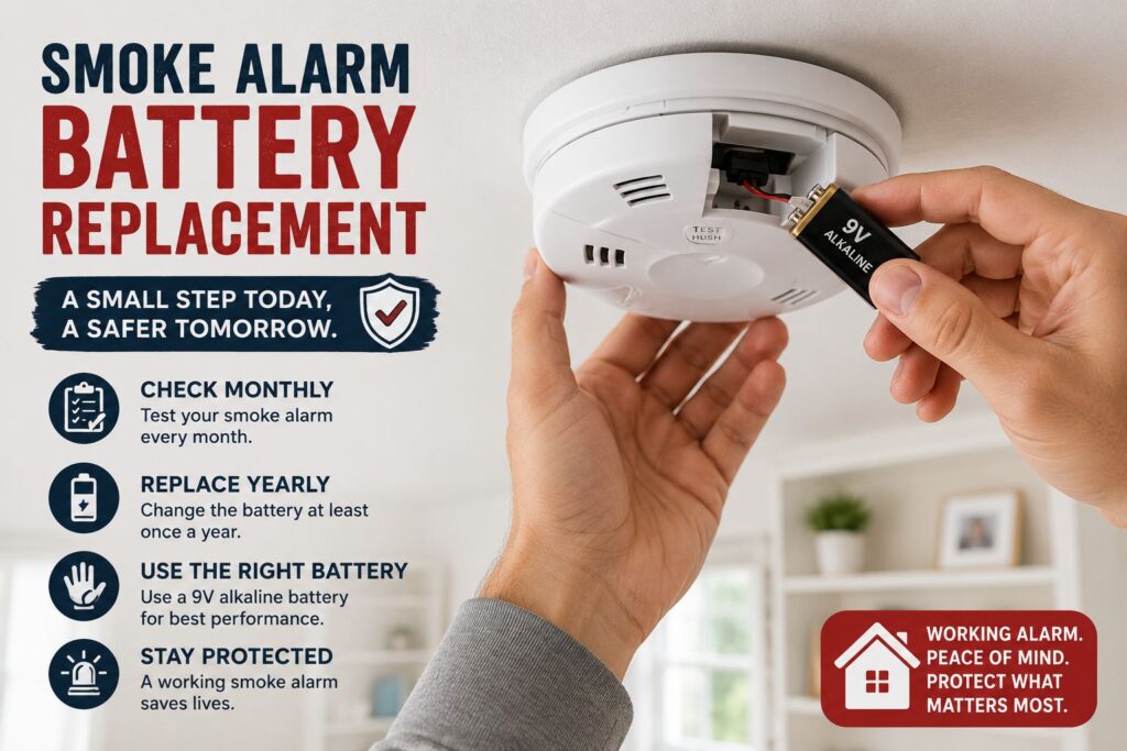 smoke alarm battery replacement