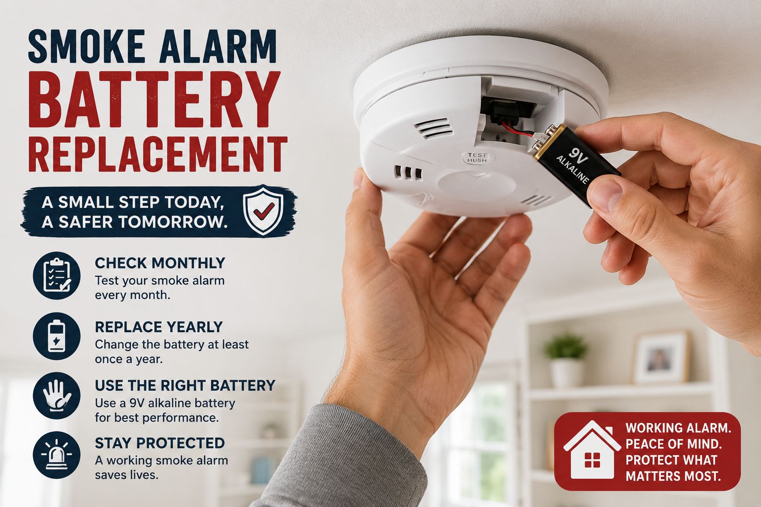 smoke alarm battery replacement
