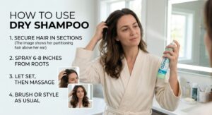 how to use dry shampoo gomeet